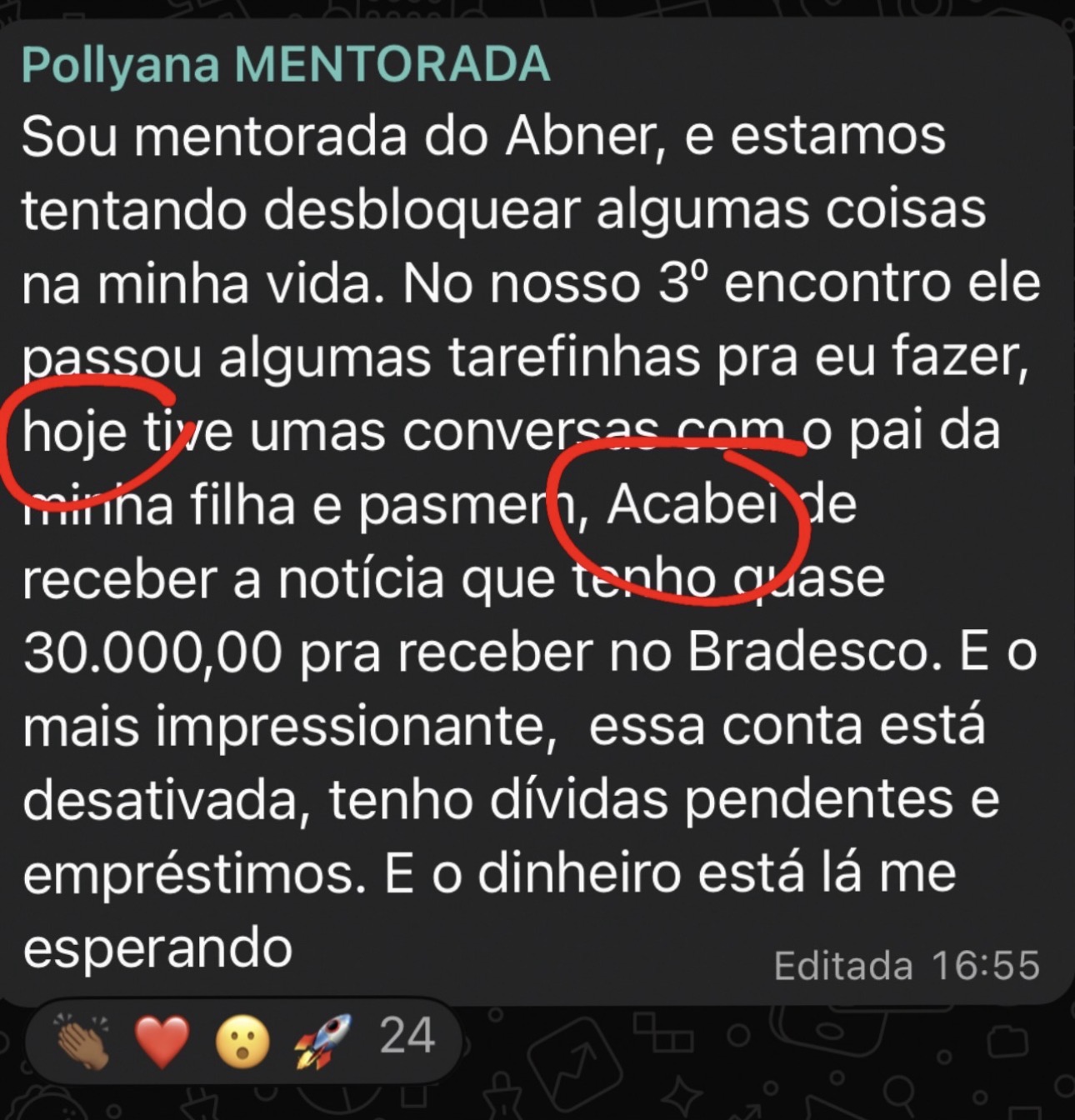 Depoimento de Pollyana — mentorada