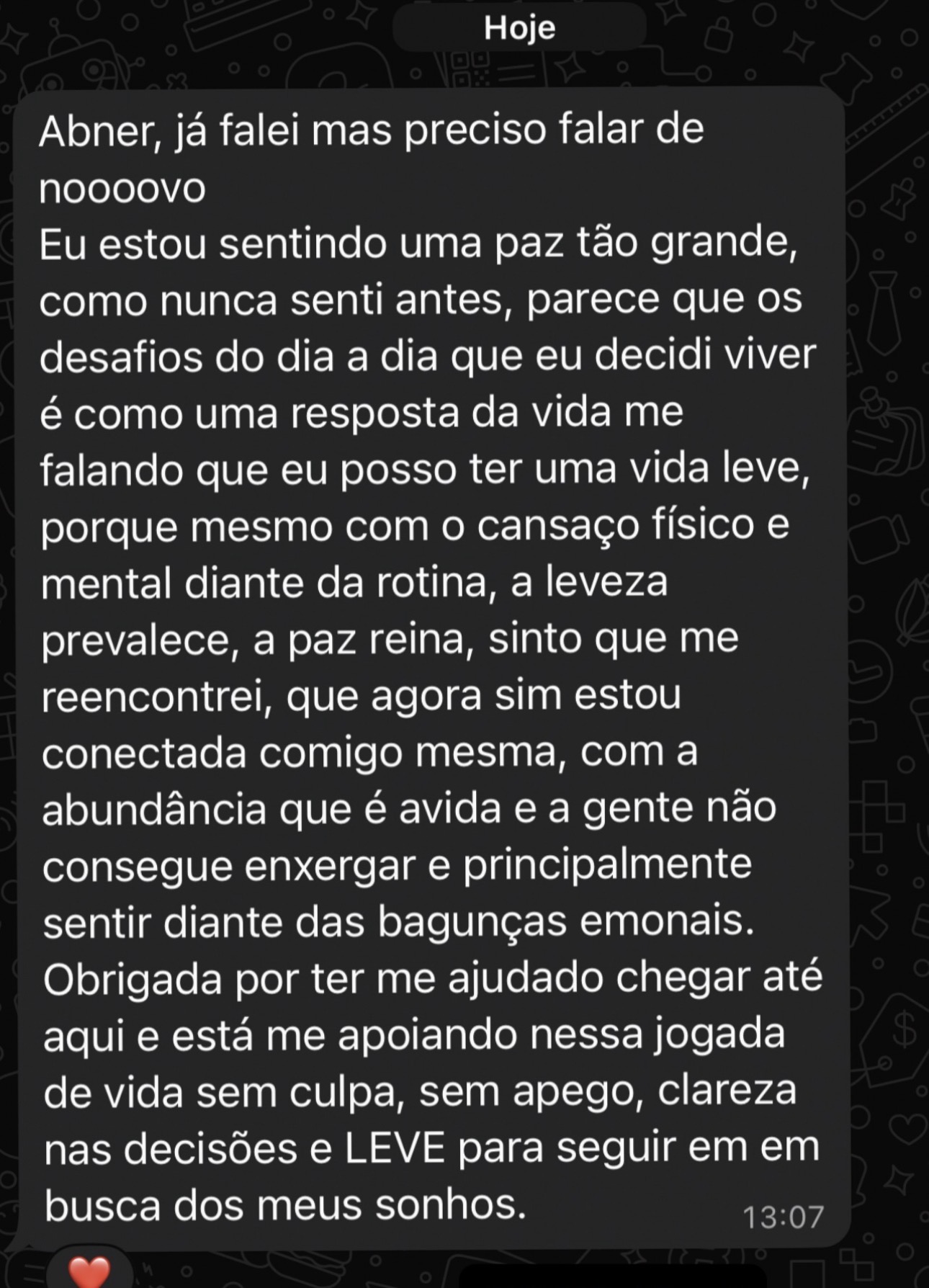Depoimento de Mentorada